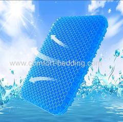 Konfurt Double Layers Gel Enhanced Seat Cushion Cool Orthopedic Memory Cushion TPE Gel Seat Cushion Honeycomb Structure