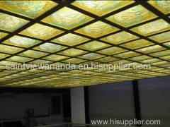 Custom pate de verre Crystal Glass Architecture Decorative Dragon Ceiling Tiles