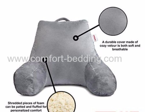 Konfurt Reading Pillow Velour Cover with Zipper for Backrest for Children