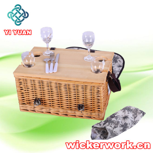 Wine Picnic Kitchen Picking Fruit Flower Wicker Storage Basket