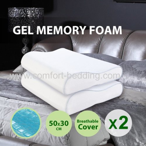 Konfurt Summer Cooling Gel Contour Memory Foam Contour Pillow to Regulate The Temperture