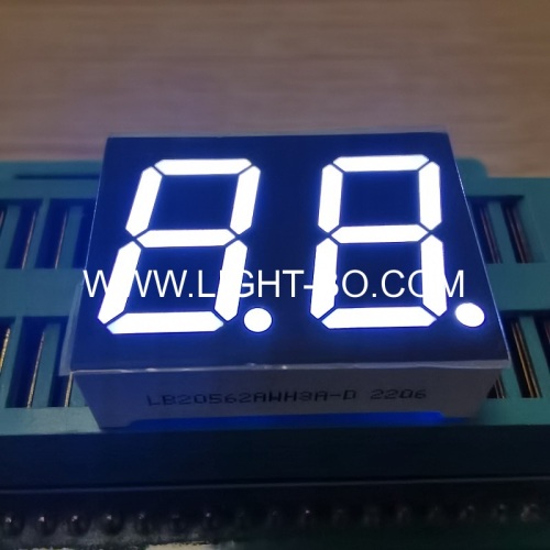 ultraweiße gemeinsame Anode 2-stellige 0,56-Zoll-7-Segment-LED-Anzeige für Haushaltsgeräte