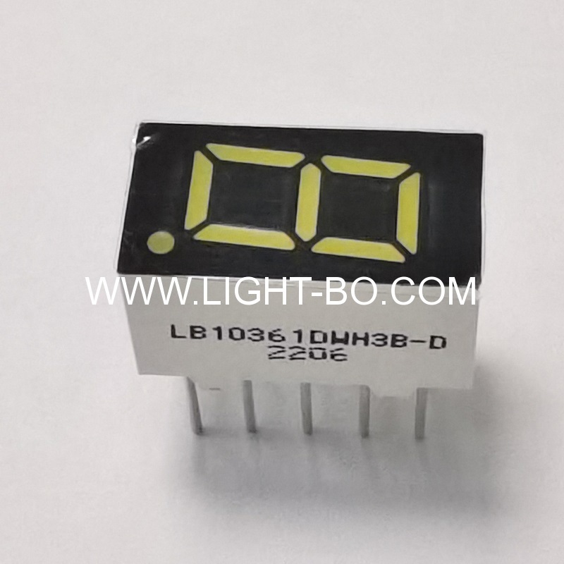 Ultra white Single digit 9.2mm (0.36") common cathode 7 Segment LED Display