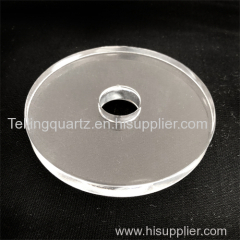 Laser drilling circular clear quartz plate sheet with hole optical quartz glass plate disc