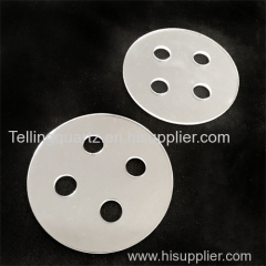 Laser drilling circular clear quartz plate sheet with hole optical quartz glass plate disc