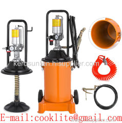 Air Operated Bucket Grease Pump 30L Pneumatic Compressed Lubricator Oil Dispensing Gun