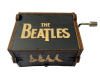 WOOD CRAVING HAND CRANK MUSIC BOX BEATLES