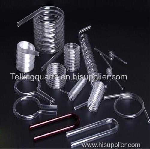 Spiral Quartz Tube Coiled Quartz Glass Pipe For Optical Instruments Lab Heat Resistant Quartz Tube Glass Cylinder