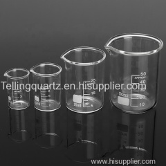 Customizable quartz glass tube lab quartz beaker instruments