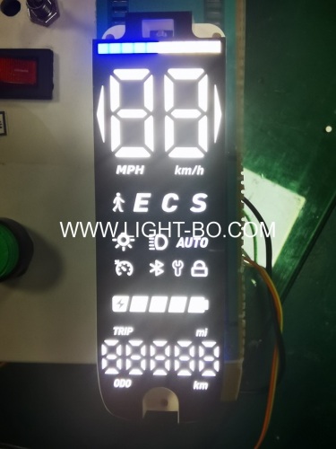 4 PINs Ultra white/blue customized 7 segment led display for Electric bike/Electric behicle