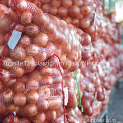 UV Treated Red Color 50*80cm PP Plastic Tubular Mesh bags Onion Net Bag For Morocco Spain Market