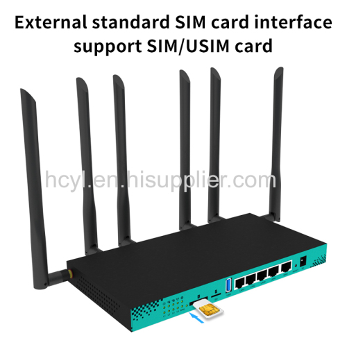 5G Modem Router MTK7621 Gigabit Dual Band 1200Mbps 4G 5G CPE Routers with SIM Card Slot