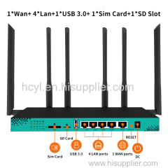New Arrival MTK7621 openWRT CAT12 CAT16 4G Wireless Router With M.2/PCIE Slot Gigabit Dual Band 5G CPE Wifi Router