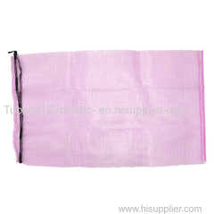 PP Plastic Circular Mesh Bag/ Drawstring Vegetable Mesh Bag For Onion Potato