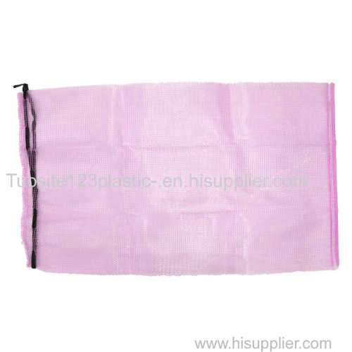 PP Plastic Circular Mesh Bag/ Drawstring Vegetable Mesh Bag For Onion Potato