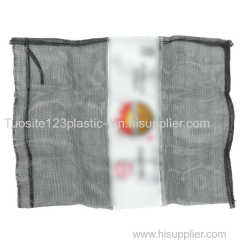 Black Drawstring Mesh Bag 15x20 Garlic Package Mesh Bags with logo Violets 30KG Mono Leno Mesh Bag