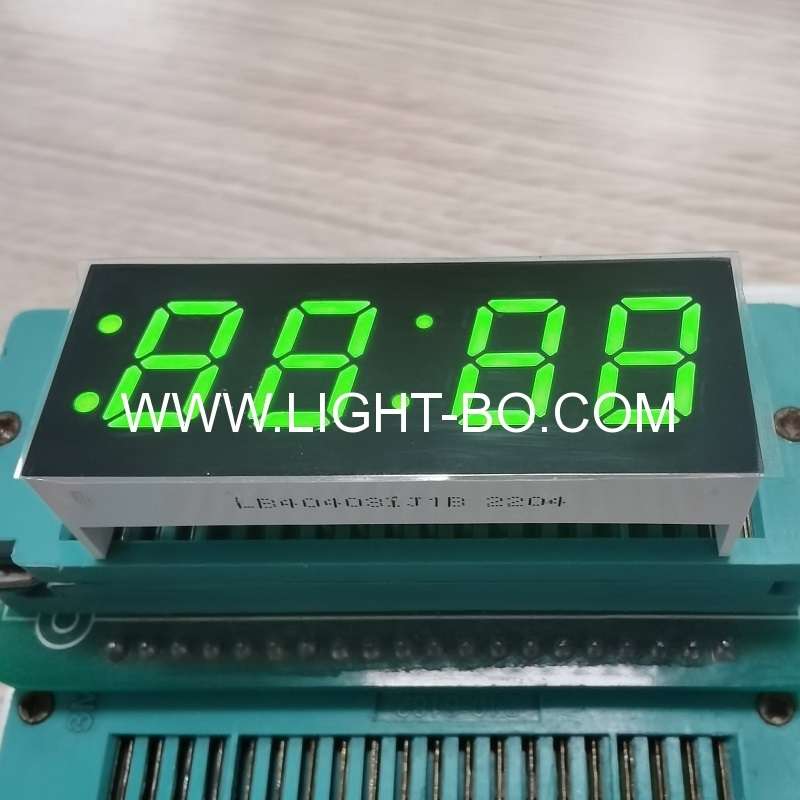 Affichage d'horloge à LED super vert 0,4" à 4 chiffres et 7 segments, anode commune pour panneau de commande de machine à laver