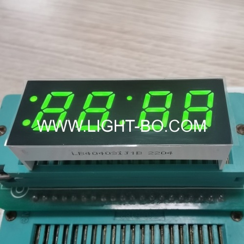 Super verde 0.4 "4 dígitos 7 segmento levou relógio exibir ânodo comum para o painel de controle da máquina de lavar