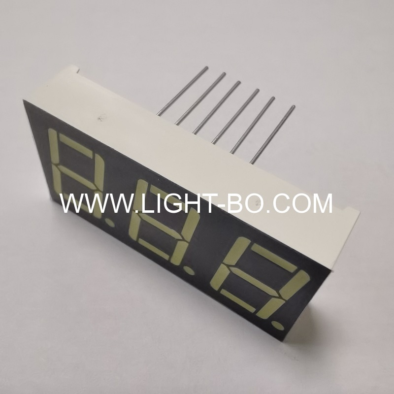 Long pins Triple digit 0.56" ultra white 7 segment led display common cathode for Instrument Panels