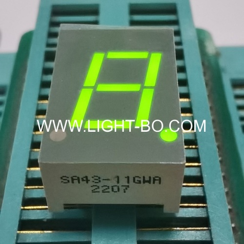 Único dígito 10,92 mm (0,43 polegadas) ânodo comum verde display led numérico de 7 segmentos