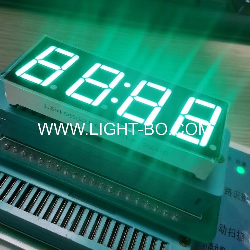 verde puro 4 dígitos 0,56" display de relógio led cátodo comum para controlador de temporizador digital