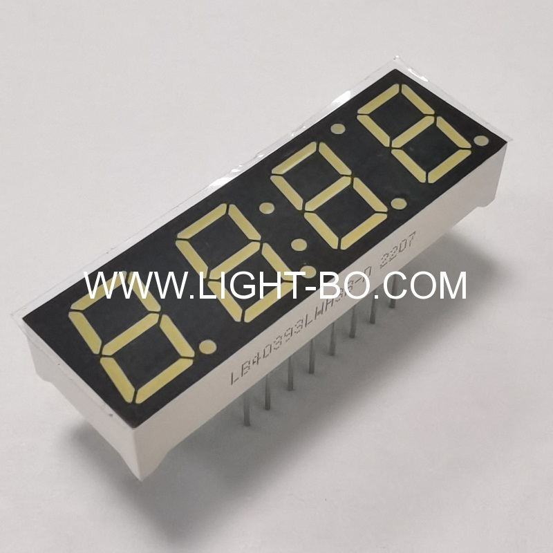 ultrahelle weiße 0,39-Zoll-4-stellige LED-Uhranzeige mit gemeinsamer Kathode für Haushaltsgeräte