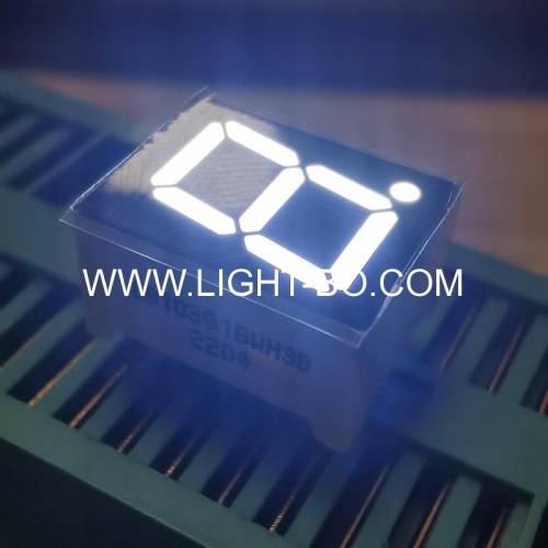 Pantalla LED de 7 segmentos de ánodo común blanco ultrabrillante de 9,9 mm (0,39") para panel de instrumentos