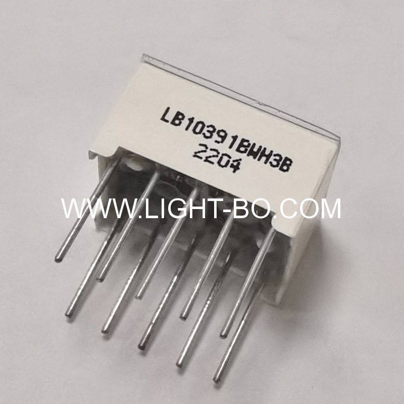 Ultra bright white 9.9mm (0.39") common anode white 7 segment led display for instrument panel