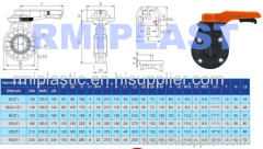 PVC CPVC PVDF PP Butterfly valve