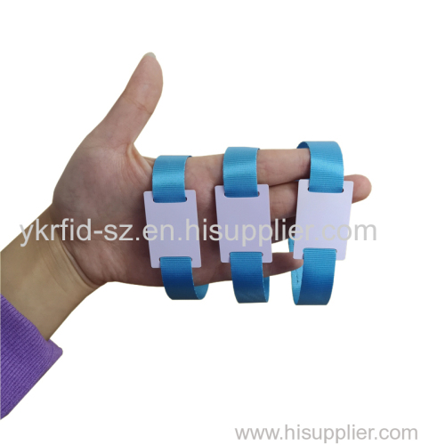 NFC Woven RFID wristband reading NFC cloth /fabric wearable band wristband for concerts