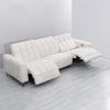 Modern Minimalist Caterpillar Beige White Fabric Multifunctional Sofa Size Apartment Living Room Three-Seat Sofa