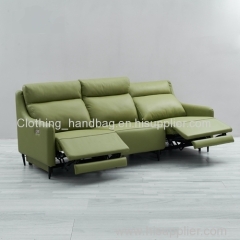 Italian Minimalist Leather Smart Sofa Living Room Straight Row Three-Seat First-Class Fashion Space Capsule Electric Fun