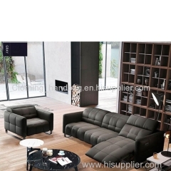 Italian-Style Sofa Electric Function Leather Sofa Three-Seat Modern Living Room Space Capsule Light Luxury Sofa