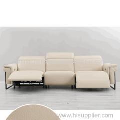Italian Minimalist First Layer Cowhide Contact Surface Leather Sofa Unique Design Living Room Straight Combination