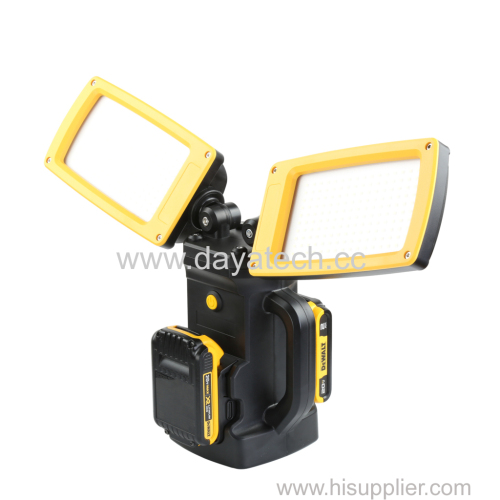 PORTABLE TRIPOD DUAL HEAD RECHARGEABLE LED WORK LIGHT 12000LM COMPATIBLE WITH POWER TOOL BATTERY