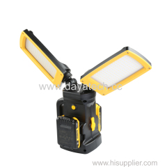 PORTABLE TRIPOD DUAL HEAD RECHARGEABLE LED WORK LIGHT 12000LM COMPATIBLE WITH POWER TOOL BATTERY