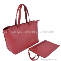 SIMPLE RED TOTE BAG WOMEN HANDBAG