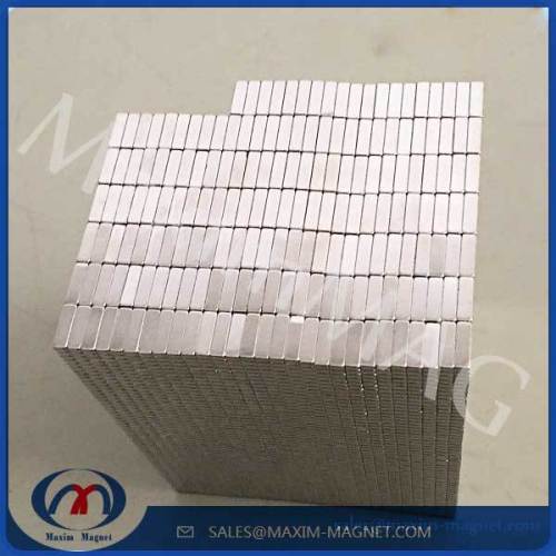 Small but very strong and powerful Neodymium block magnets with Nickel coating