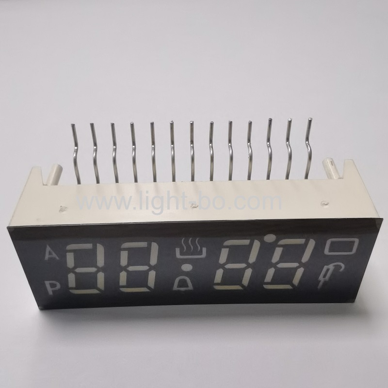 display led ultra branco de 4 dígitos de 7 segmentos ânodo comum para controlador de temporizador de forno digital