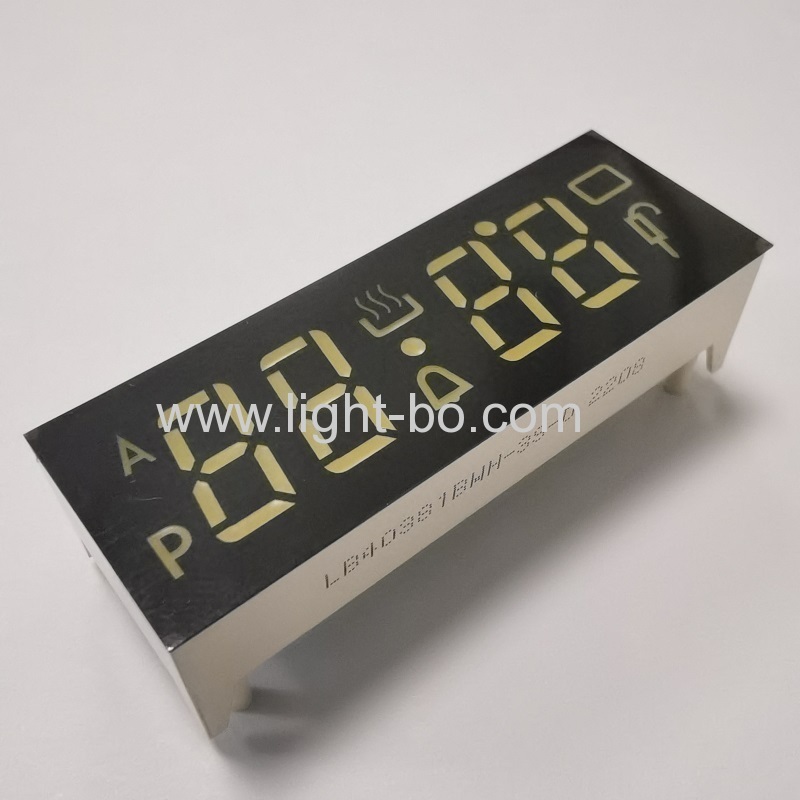 ультра белый 4-значный 7-сегментный светодиодный дисплей с общим анодом для цифрового контроллера таймера духовки