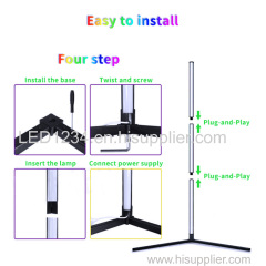 Indoor Home Decor Smart Corner Floor Standing Standard Lamp Lighting Modern Stand Floor Light LED RGB Floor Lamps