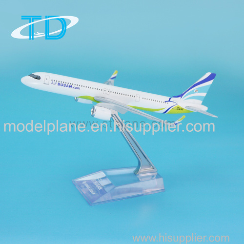 Air BUSAN Diecast Airbus A321neo 1/300 16cm Metal Airplane Model