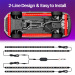 2PCS 1.2M 2PCS 0.9M RGBIC Color LED Car Tube Underglow Body Lights Kit APP Control Waterproof LED Strip Lamps