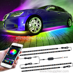 2PCS 1.2M 2PCS 0.9M RGBIC Color LED Car Tube Underglow Body Lights Kit APP Control Waterproof LED Strip Lamps