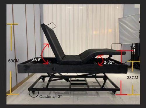 Konfurt Hi low Home care and nursing Electric bed base Hospital Bed with Castors