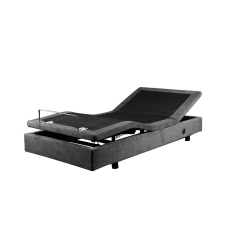 Massage adjustable bed with bed skirt wall hugger USB charging under bed Led lighting