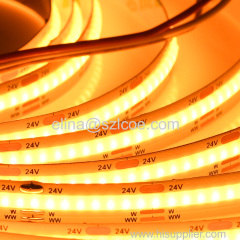 High Density LED Light DC5V 24V 320leds 8mm 5mm IP20 10W/M White Warm White Dotless Flexible COB LED Strip