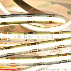 High Density LED Light DC5V 24V 320leds 8mm 5mm IP20 10W/M White Warm White Dotless Flexible COB LED Strip