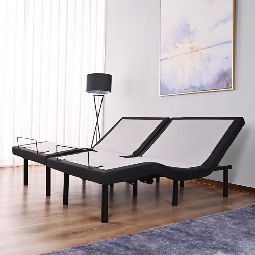 Full Size Foldable Massage Adjustable Bed Frame Under Bed Light with Motion Sensor