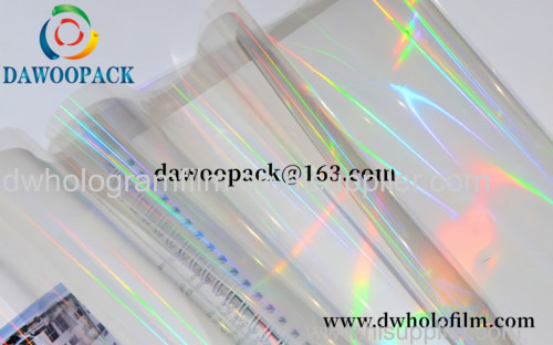 transparent zns bopp holographic film